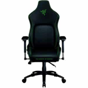 Razer Iskur - Chaise de Jeu Haut de Gamme avec Support Lombaire intégré (Chaise de Bureau, Cuir synthétique Multicouche, Rembourrage en Mousse, Coussin de tête, réglable en Hauteur) Vert